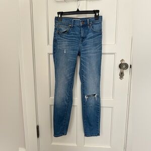 Madewell Distressed High Riser Skinny Skinny Jeans, Size 25, EUC
